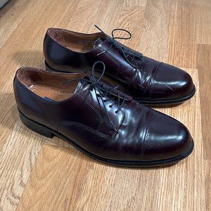 Bostonian Classic First/Flex Mens Leather Dress Shoes Size 11 W Burgundy Akron